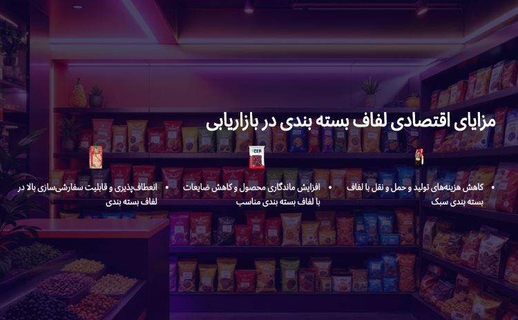 مزایای اقتصادی لفاف بسته بندی در بازاریابی